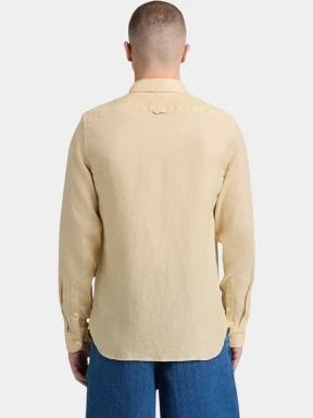 Timberland Linen Shirt férfi hosszú ujjú ing homok színben 3