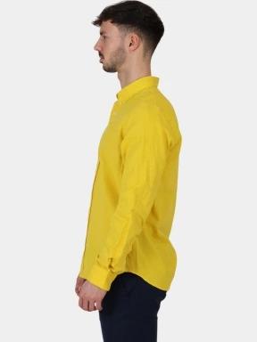 Timberland TFO Cotton/Linen Long Sleeve Shirt férfi hosszú ujjú ing sárga színben 3