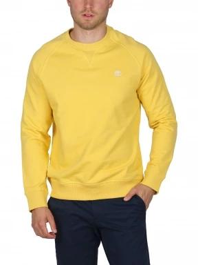 Timberland Loopback Crew Neck Sweatshirt férfi pulóver sárga színben 1