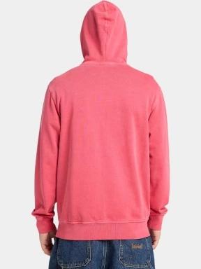 Timberland Garment Dye Hoodie férfi kapucnis pulóver piros színben 3