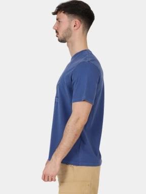 Timberland Garment Dye Logo Graphic Tee férfi rövid ujjú póló sötétkék színben 3