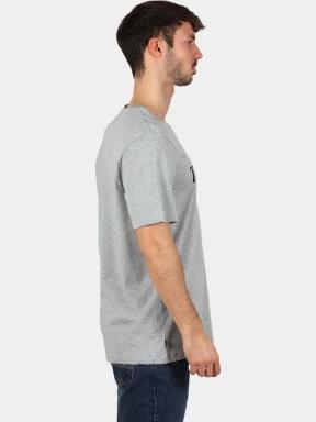 Timberland Linear Logo Short Sleeve Tee férfi rövid ujjú póló szürke színben 3