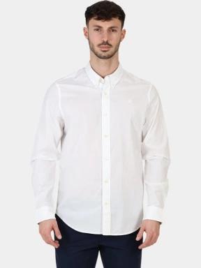 Timberland Long Sleeve Stretch Poplin Shirt férfi hosszú ujjú ing fehér színben 1