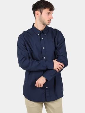 Timberland Long Sleeve Stretch Poplin Shirt férfi hosszú ujjú ing sötétkék színben 1