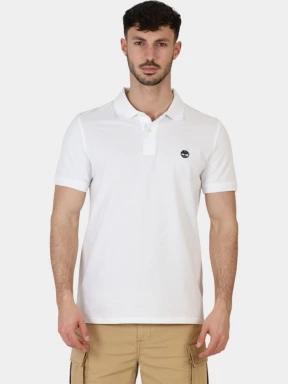 Timberland Pique Short Sleeve Polo férfi galléros póló fehér színben 1
