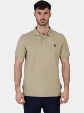 Timberland Pique Short Sleeve Polo férfi galléros póló oliva színben 1