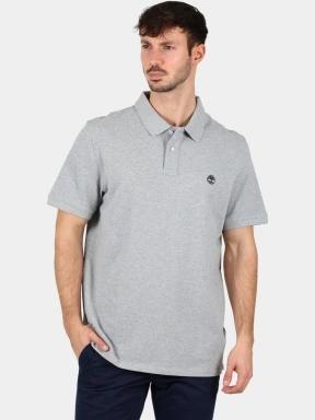 Timberland Pique Short Sleeve Polo férfi galléros póló szürke színben 1