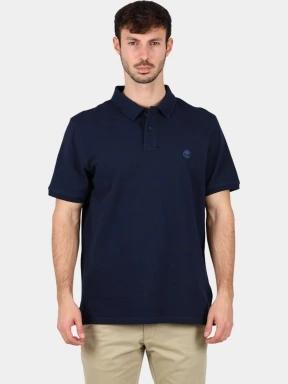 Timberland Pique Short Sleeve Polo férfi galléros póló sötétkék színben 1
