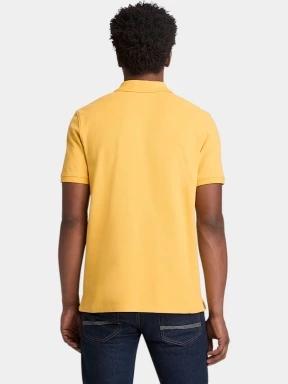 Timberland Pique Short Sleeve Polo férfi galléros póló sárga színben 3