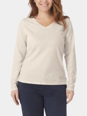 TBS Adinalon női hosszú ujjú póló homok színben 1