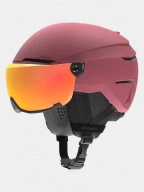 Atomic Savor Visor Stereo bukósisak bordó színben 3