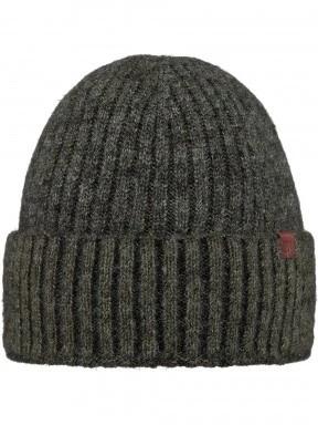 Barts Wyon Beanie férfi kötött sapka oliva színben 1