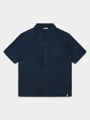 Barts Cayrlos Shirt férfi rövid ujjú ing sötétkék színben 3