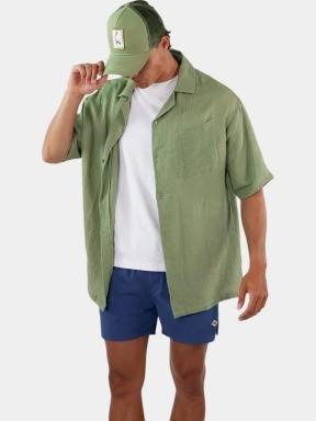 Barts Cayrlos Shirt férfi rövid ujjú ing zöld színben 1