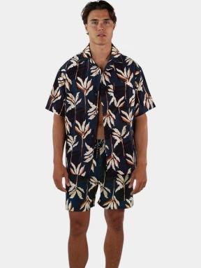 Barts Ryesi Shirt férfi rövid ujjú ing sötétkék színben 1