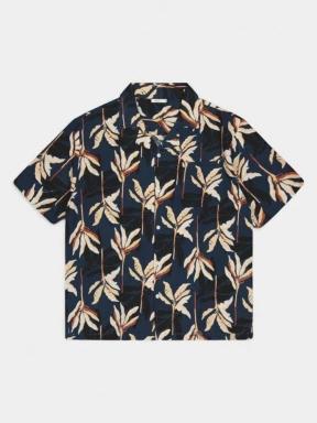 Barts Ryesi Shirt férfi rövid ujjú ing sötétkék színben 3