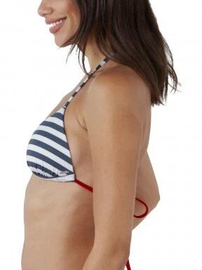 Barts Custe Triangle női bikini felső sötétkék színben 3