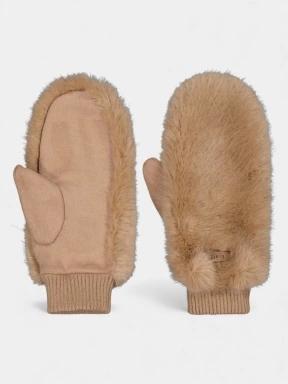 Barts Fur Mitts női kesztyű barna színben 1