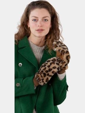 Barts Fur Mitts női kesztyű barna színben 3