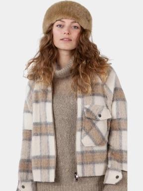 Barts Fur Cable Bandhat női fejpánt barna színben 3