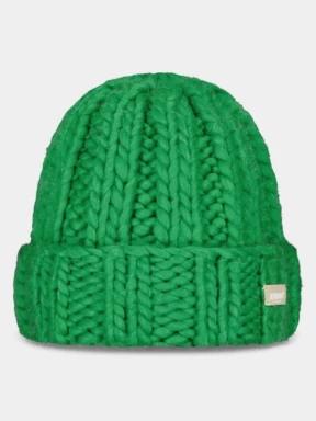 Barts Hermitta Beanie női kötött sapka zöld színben 1