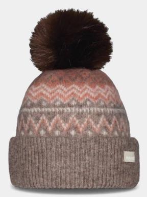 Barts Woodstar Beanie női bojtos sapka barna színben 1