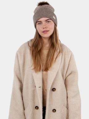 Barts Woodstar Beanie női bojtos sapka barna színben 3