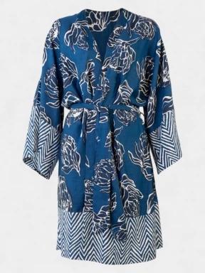 Barts Sulamita Kimono női strandruha kék színben 3