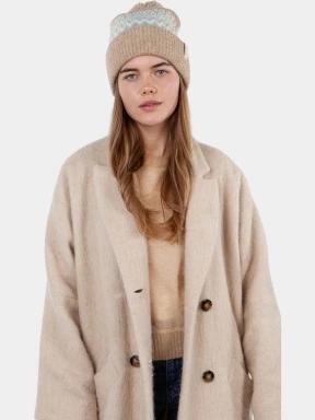 Barts Nakarah Beanie női bojtos sapka barna színben 3