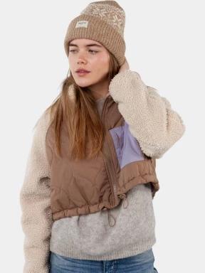 Barts Negomba Beanie női kötött sapka barna színben 3