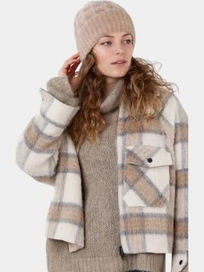 Barts Tangalle Beanie női kötött sapka barna színben 3