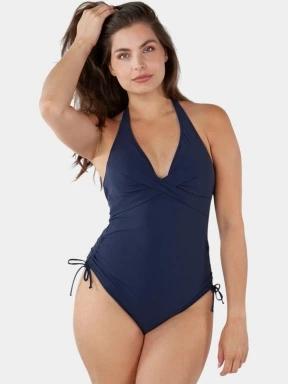 Barts Solid Halter One Piece női fürdőruha sötétkék színben 1
