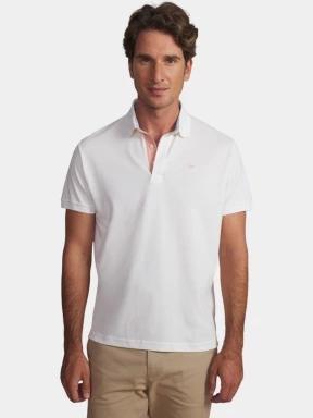 TBS Clidepol férfi galléros póló fehér színben 1