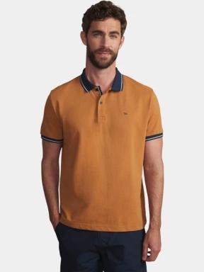 TBS Darelpol férfi galléros póló barna színben 1