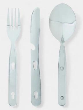 Ferrino Set Of 3 Cutlery Steel Inox evőeszköz készlet szürke színben 1
