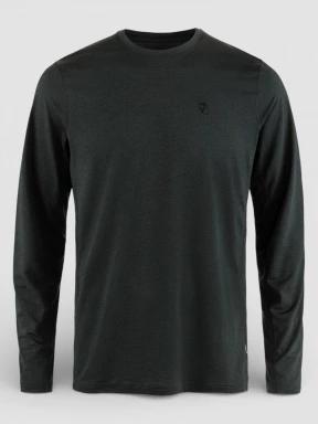 Fjallraven Abisko Day Hike LS M férfi hosszú ujjú sport póló fekete színben 1