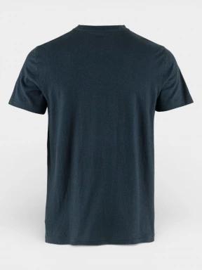 Fjallraven Hemp Blend T-shirt M férfi rövid ujjú póló sötétkék színben 3