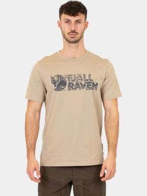 Fjallraven Lush Logo T-shirt M férfi rövid ujjú póló homok színben 1