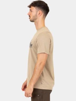 Fjallraven Lush Logo T-shirt M férfi rövid ujjú póló homok színben 3