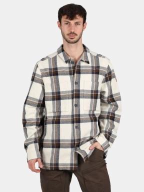 Fjallraven Singi Flannel Overshirt M férfi hosszú ujjú ing homok színben 1