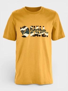 Fjallraven Multicolor Logo T-shirt M férfi rövid ujjú póló narancssárga színben 1