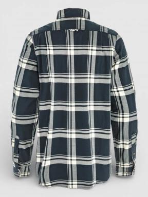 Fjallraven Övik Lite Flannel Shirt M férfi hosszú ujjú ing sötétkék színben 3