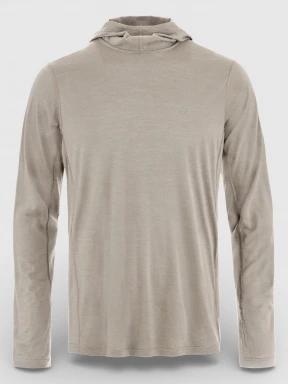 Fjallraven Abisko Wool Hoodie M férfi hosszú ujjú sport póló barna színben 1