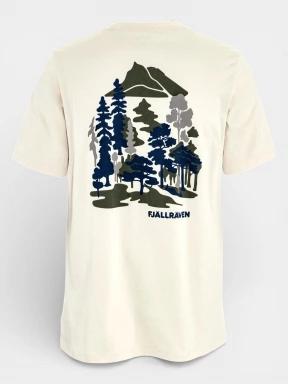 Fjallraven Swedish Forest T-Shirt M férfi rövid ujjú sport póló fehér színben 3