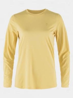 Fjallraven Abisko Day Hike LS W női hosszú ujjú sport póló sárga színben 1