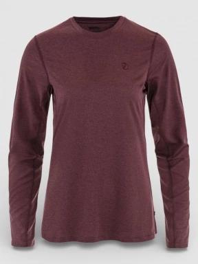 Fjallraven Abisko Day Hike LS W női hosszú ujjú sport póló bordó színben 1