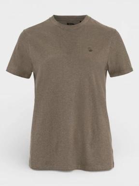 Fjallraven Hemp Blend T-shirt W női rövid ujjú póló barna színben 1