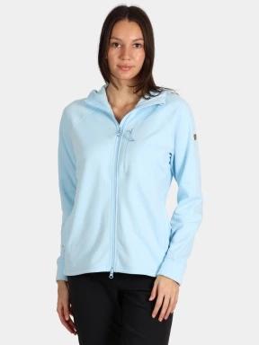 Fjallraven Abisko Grid Fleece Hoodie W női polár pulóver világoskék színben 1