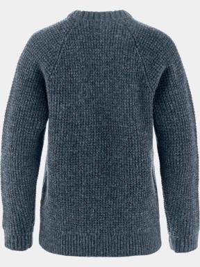 Fjallraven Övik Waffle Knit W női kötött pulóver sötétkék színben 3