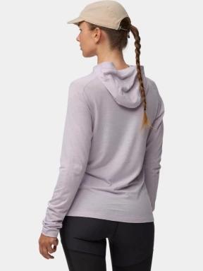 Fjallraven Abisko Wool Hoodie W női hosszú ujjú sport póló lila színben 3
